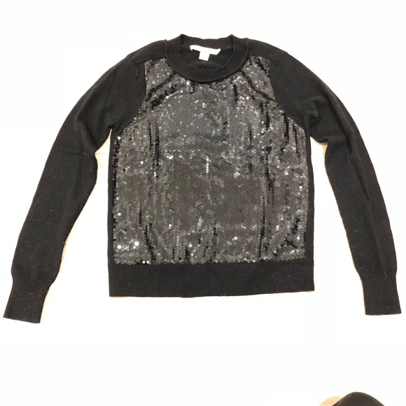 Diane von Furstenberg DVF black sequined sweater - Picture 3 of 6